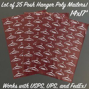 25 14x17" Posh Hanger "Thank You" Poly Mailers!